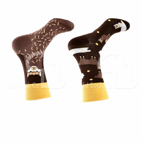 Alpaca Themed Socks Odd Sock Co Right View
