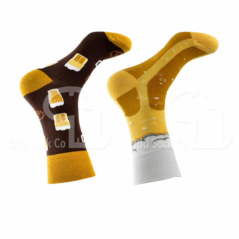 Beer Themed Socks Right View Odd Sock Co