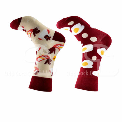 Chicken And Egg Themed Socks Odd Sock Co