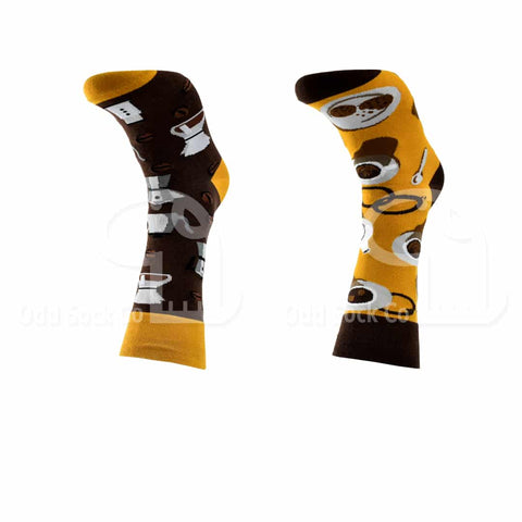 Coffee Pot Themed Socks Odd Sock Co Front View