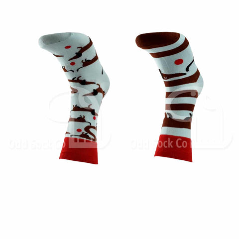 Dachshund About Themed Socks Odd Sock Co Front View