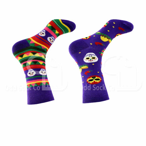 Fiesta Themed Socks Right View Odd Sock Co