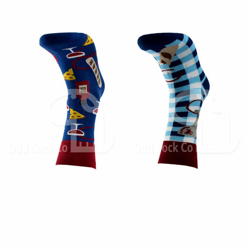 Going For A Picnic Themed Socks Odd Sock Co Front View