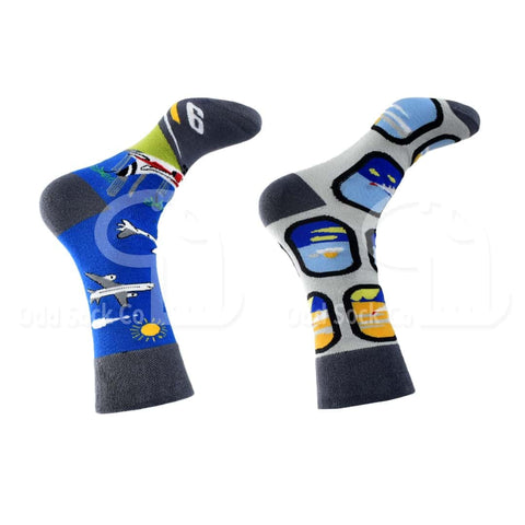 Mile High Aeroplane Themed Socks Odd Sock Co Right View
