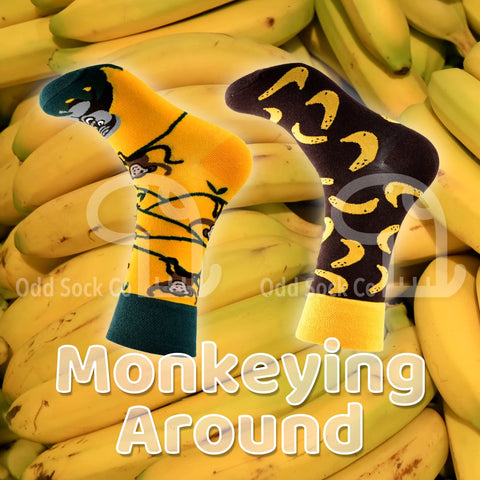 Monkeying Around Themed Socks Odd Sock Co Social View