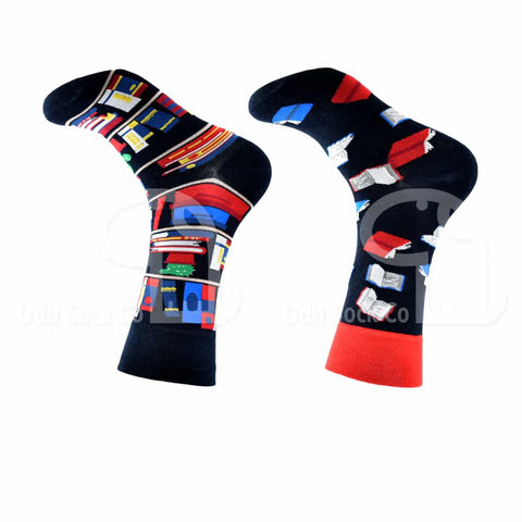 Quiet Please Themed Socks Odd Sock Co