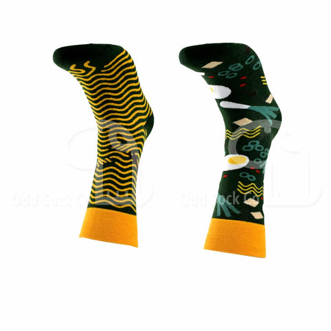 Ramen Around Themed Socks Odd Sock Co Front View
