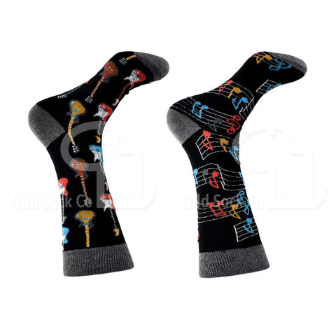 Rock And Roll Themed Socks Odd Sock Co Right View