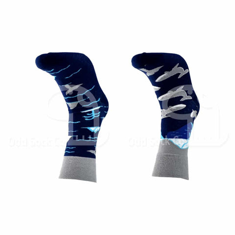 Whale Of A Time Themed Socks Odd Sock Co Front View