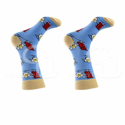 Bacon And Egg Themed Socks Right View