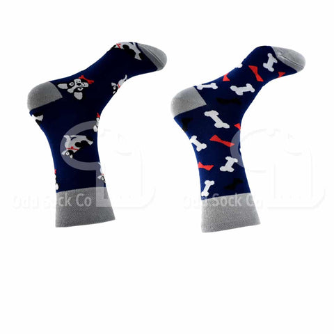 Bow Wow Wow Dog Bone Themed Socks Odd Sock Co Right View
