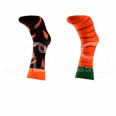 Carrot Top Themed Socks Odd Sock Co Front View