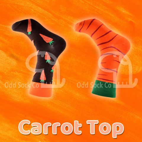 Carrot Top Themed Socks Odd Sock Co Social View