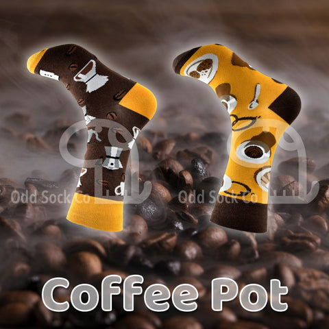 Coffee Pot Themed Socks Odd Sock Co Social View