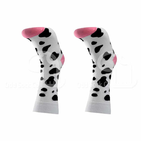 Cow Print Themed Socks Odd Sock Co Front View