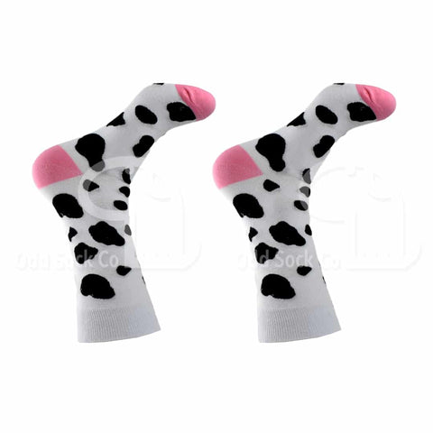 Cow Print Themed Socks Odd Sock Co Right View