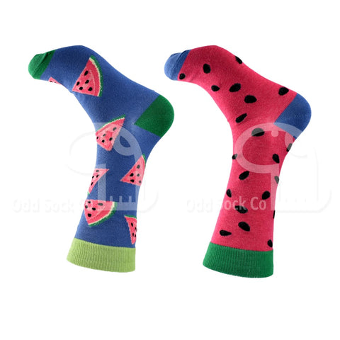 Watermelon And Seed Themed Socks Odd Sock Co