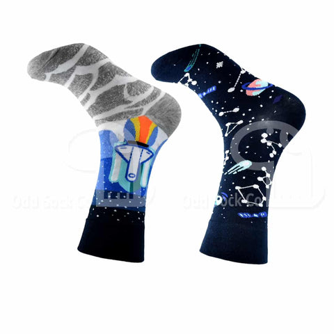 Final Frontier Themed Socks Odd Sock Co