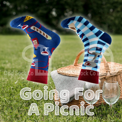 Going For A Picnic Themed Socks Odd Sock Co Social View
