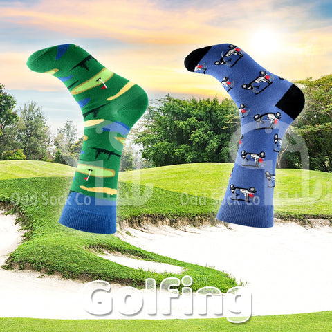 Golfing Themed Socks Odd Sock Co Social View