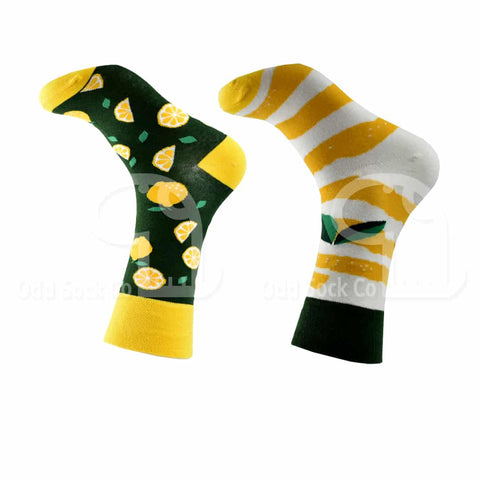 Lemon Twist Themed Socks Odd Sock Co