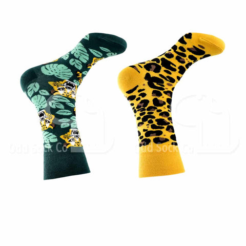 Leopard Spot Themed Socks Odd Sock Co Right View