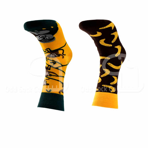 Monkeying Around Themed Socks Odd Sock Co Front View