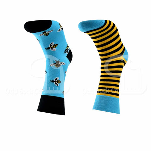 Mr Do-Bee Themed Socks Odd Sock Co Front View