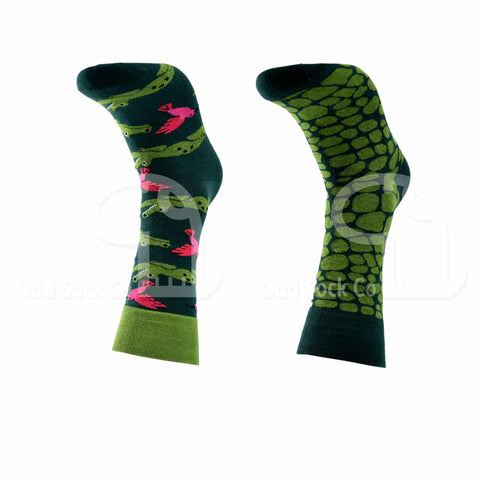 See You Later Alligator Themed Socks Odd Sock Co Front View