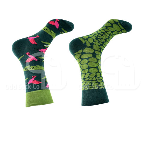 See You Later Alligator Themed Socks Odd Sock Co Right View