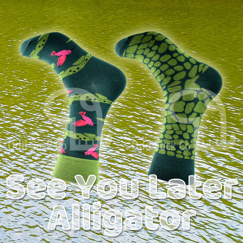 See You Later Alligator Themed Socks Odd Sock Co Social View