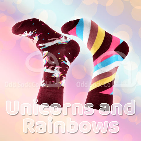 Unicorns And Rainbows Socks